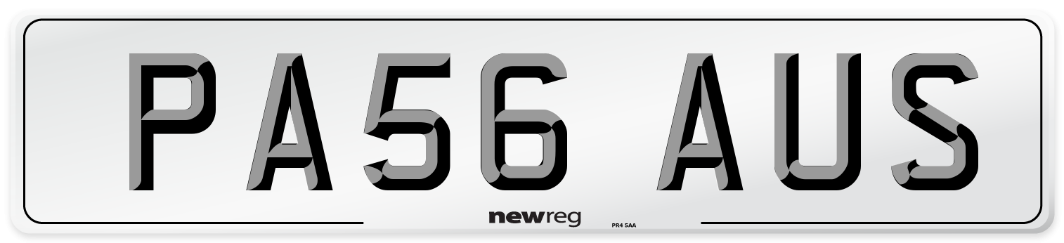 PA56 AUS Number Plate from New Reg